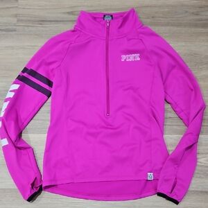 PINK Victoria's Secret Magenta Quarter-Zip Sweatshirt